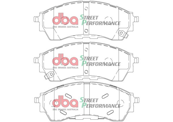 DBA Street Series T2 Slotted & Street Performance Brake Pads (Ranger 4th gen/Amarok MK2)