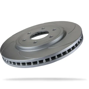 Pedders Front Right Slotted Geomet Coated Brake Rotor Part 6205920SGR Nissan Navara D40, 4WD Leaf Over Axle 550 2005-2015