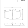 Pedders Front Brake Pads Toyota Hilux 4WD MK2 YN60-67 & LN60-67, Leaf Sprung 1983-1988