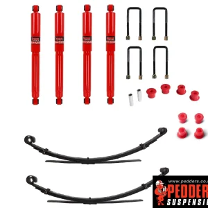 Pedders 1.5 Inch Suspension Lift Kit. WITHOUT torsion bars. Toyota Hilux Mk4 & 5 & MK3 IMPORT Toyota Hilux 4WD MK4 LN165R, Torsion bar front, leaf rear 1997-2001