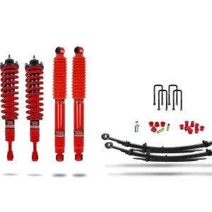 Pedders Extra Heavy Duty Load Carrying and Towing Suspension Kit. With Foam Cell Shocks & Assembled Front Struts Toyota Hilux 4WD MK8 GGN125R, GUN125R, GUN126R 2015-2020