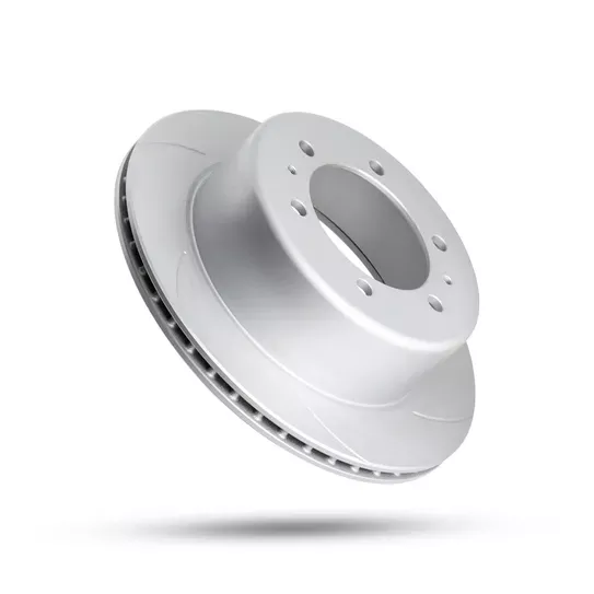 Pedders Rear Right Slotted Geomet Coated Brake Rotor Toyota Hilux 4WD MK6 GGN25, KUN25R, KUN26R 2005-2010