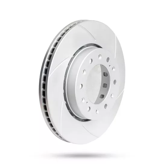 Pedders Front Right Slotted Geomet Coated Brake Rotor Isuzu D-Max 4WD (UK & EU Markets), 1.9lt 4cyl TD 2021-Onward