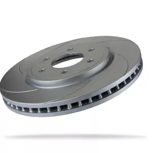 Pedders Front Left Slotted Geomet Coated Brake Rotor Part 6205920SGL Nissan Navara D40, 4WD Leaf Over Axle 550 2005-2015