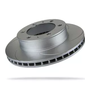 Pedders Front Right 297mm Slotted Geomet Coated Brake Rotor Toyota Hilux 4WD MK6 GGN25, KUN25R, KUN26R 2005-2010