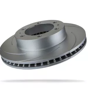 6218350SGL.webp Pedders Front Left 319mm Slotted Geomet Coated Brake Rotor Toyota Hilux 4WD MK6 GGN25, KUN25R, KUN26R 2005-2010