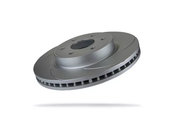 Pedders Front Right 296mm Slotted Geomet Coated Brake Rotor Nissan Navara D40 4WD 2005-2015