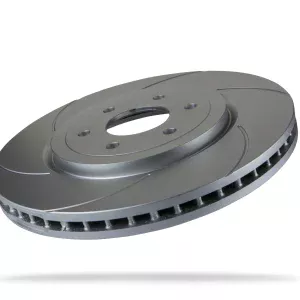 Pedders Front Left 320mm Slotted Geomet Coated Brake Rotor Nissan Navara D40 4WD 2005-2015
