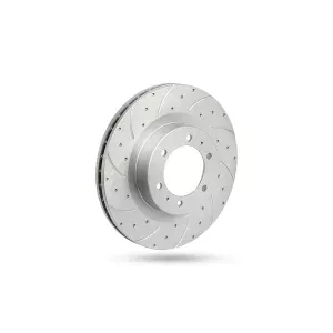 Pedders Slotted & Dimpled Geomet Coated Rotor Toyota Hilux 4WD MK6 GGN25, KUN25R, KUN26R, GGN25, KUN25R, KUN26R 2005-2010