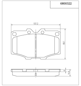 Pedders Front Brake Pads Toyota Hilux 4WD MK1 LN36-46 & RN36-46 1979-1983