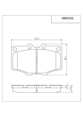 Pedders Front Brake Pads Toyota Hilux 4WD MK1 LN36-46 & RN36-46 1979-1983