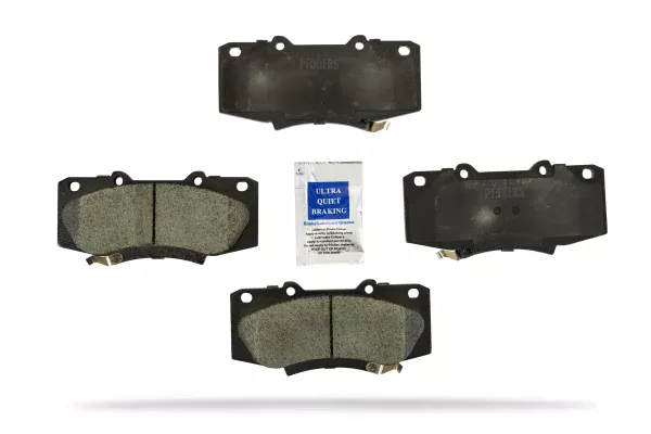 Pedders Front 319mm 143mm Backplate Brake Pads Toyota Hilux 4WD MK6 GGN25, KUN25R, KUN26R 2005-2010