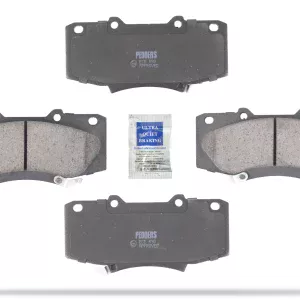 Pedders Front 319mm 143mm Backplate Kevlar Ceramic Brake Pads Toyota Hilux 4WD MK6 GGN25, KUN25R, KUN26R 2005-2010
