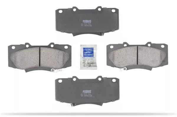 6822035.webp Pedders Front 319mm 143mm Backplate Kevlar Ceramic Brake Pads Toyota Hilux 4WD MK6 GGN25, KUN25R, KUN26R 2005-2010
