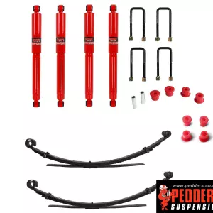 Pedders 1.5 Inch Suspension Lift Kit. WITHOUT torsion bars. Toyota Hilux Mk4 & 5 & MK3 IMPORT Toyota Hilux 4WD MK4 LN165R, Torsion bar front, leaf rear 1997-2001