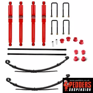 Pedders 1.5 Inch Suspension Lift Kit. WITH Torsion bars. Toyota Hilux Mk4 & 5 & MK3 IMPORT Toyota Hilux 4WD MK4 LN165R, Torsion bar front, leaf rear 1997-2001