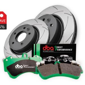 Mitsubishi L200 B40 DBA Street Series T2 slotted front brake discs and performance pads