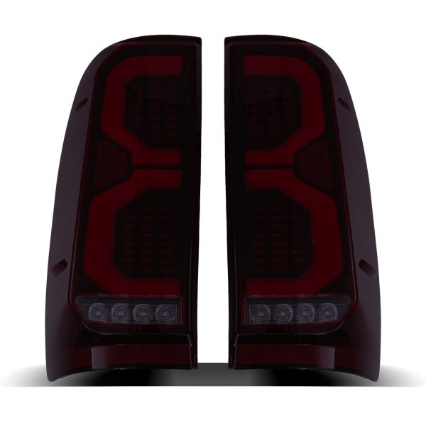 Toyota Hilux Vigo 05-15 Rear Black LED Tail Lights