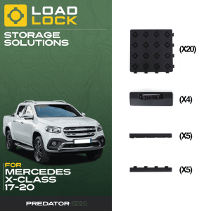 Mercedes X-Class 2017-2020 LoadLock Full Truck Bed Base Kit - 4 Anchors & 4 Stoppers