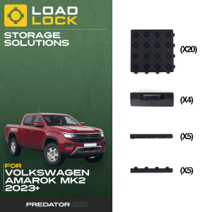 Volkswagen Amarok MK2 2023+ LoadLock Full Truck Bed Base Kit - 4 Anchors & 4 Stoppers