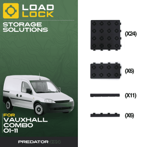 Vauxhall Combo 2001-2011 LoadLock Full Load Bed Base Kit - 4 Anchors & 4 Stoppers