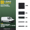 LoadLock Full Load Bed Base Kit Mercedes Sprinter SWB/MWB/LWB/XLWB 2018+ - 8 Anchors & 8 Stoppers , XLWB