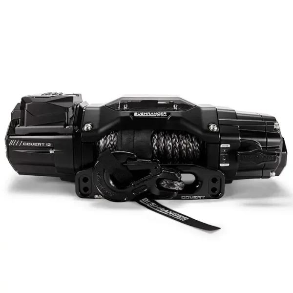 coverts Bushranger COVERT 12,000lb Synthetic Rope Winch – 12V