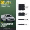 Volkswagen Transporter T7 SWB/LWB 2025+ LoadLock Full Load Bed Base Kit - 6 Anchors & 6 Stoppers , LWB