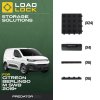 Citroen Berlingo SWB/LWB 2019+ LoadLock Full Load Bed Base Kit - 6 Anchors & 6 Stoppers , SWB