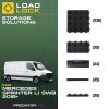 LoadLock Full Load Bed Base Kit Mercedes Sprinter SWB/MWB/LWB/XLWB 2018+ - 8 Anchors & 8 Stoppers , XLWB
