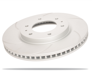 Pedders Front Left 320mm Slotted Geomet Coated Brake Rotor Mitsubishi L200 4WD, MR 2018-Onward - 6212234SGL