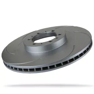 Pedders Front Left 314mm Slotted Geomet Coated Brake Rotor Mitsubishi L200 4WD, K74 1996-2006