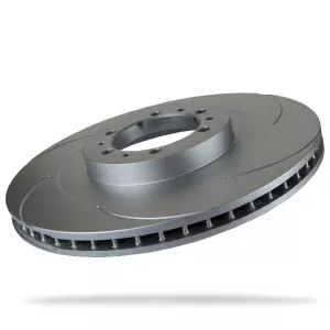 Pedders Front Right 314mm Slotted Geomet Coated Brake Rotor Mitsubishi L200 4WD, K74 1996-2006