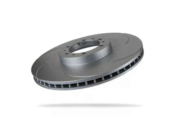 Pedders Front Right 314mm Slotted Geomet Coated Brake Rotor Mitsubishi L200 4WD, K74 1996-2006
