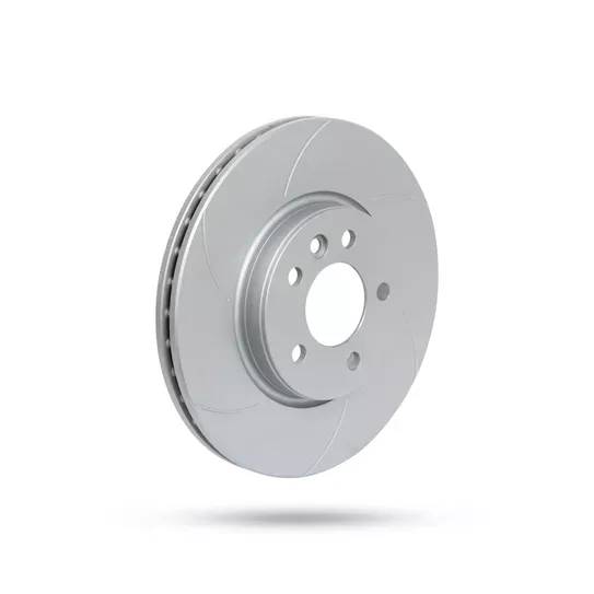 Pedders Front Left Slotted Geomet Coated Brake Rotor Volkswagen Amarok 2H, 2.0lt 4cyl TD 2010-2023