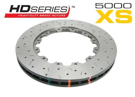DBA 5000 Series Cross-Drilled & Slotted Front Replacement Rotor Ring 320 x 32mm for Mitsubishi Lancer Evo 5 / Mitsubishi Lancer Evo 6 & More