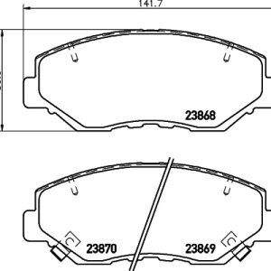 Pedders Front Standard Brake Pads Honda CR-V RD7 2001-2006 - 6700009