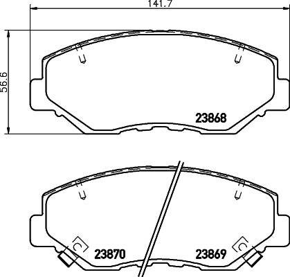 Pedders Front Standard Brake Pads Honda CR-V RD7 2001-2006 - 6700009