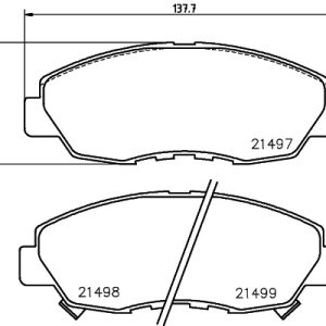Pedders Front Ceramic Brake Pads Honda CR-V RD1 1995-2001 - 6700025