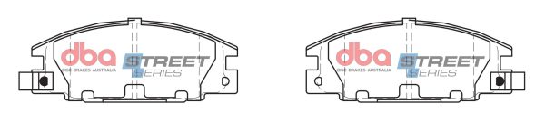 DB1116SS.jpg DBA Street Series Ceramic Front Brake Pad Set 127.3 x 50.8 x 16.1mm for Holden (Aust/Nz) Rodeo TF / Isuzu MU & More