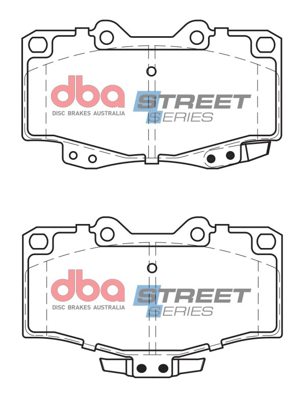 DBA Street Series Ceramic Front Brake Pad Set 119.3, 119.3 x 68.1, 73.7 x 15.0mm for Toyota 4 Runner LN130 / Toyota 4 Runner VZN185 & More