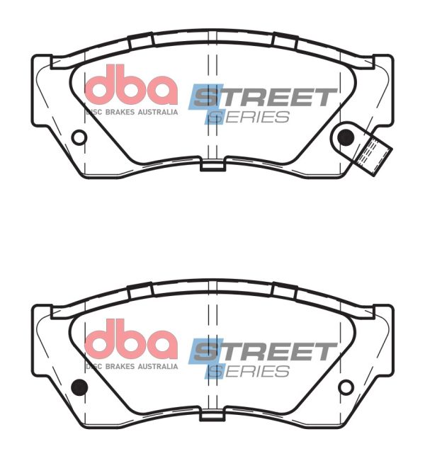DBA Street Series Ceramic Front Brake Pad Set 107.5 x 44.7 x 14.6mm for Subaru Justy / Suzuki Alto & More
