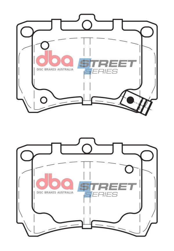 DBA Street Series Ceramic Front Brake Pad Set 91.6 x 64.2 x 14.0mm for Mazda 323 / Mazda 323 Estate / Sao Penza