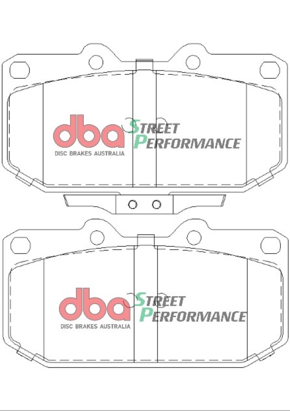DB1170SP.jpg DBA Street Performance Front Brake Pad Set 119.3 x 71.1+62.1 x 14.5mm for Mitsubishi 3000 GTO / Nissan 200 SX S14 & More