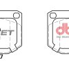 DBA Street Series Ceramic Front Brake Pad Set 119.3, 119.3 x 71.1, 62.1 x 14.0mm for Mitsubishi 3000 GTO / Nissan 200 SX S15 & More