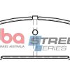 DBA Street Series Ceramic Rear Brake Pad Set 102.2 x 39.3 x 11.9mm for Daihatsu Applause / Mazda 323 & More