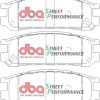 DBA Street Performance Rear Brake Pad Set 107.7 x 38.7 x 14.8mm for Subaru Impreza / Subaru Legacy BC5 & More