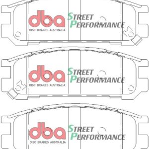 DBA Street Performance Rear Brake Pad Set 107.7 x 38.7 x 14.8mm for Subaru Impreza / Subaru Legacy BC5 & More