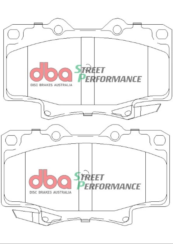 DBA Street Performance Front Brake Pad Set 119 x 72 x 15mm for Toyota 4 Runner KZN130 / Toyota 4 Runner LN130 & More