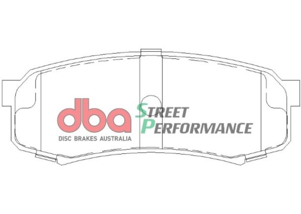 DBA Street Performance Rear Brake Pad Set 116.3 x 44.1 x 15.5mm for Mitsubishi Pajero & Shogun / Toyota FJ Cruiser & More